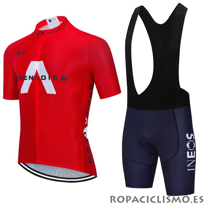 2021 Maillot INEOS Grenadiers Tirantes Mangas Cortas Rojo